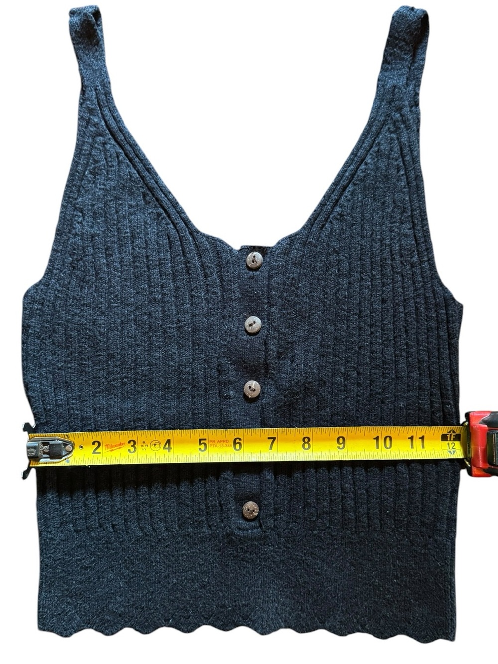 Abercrombie & Fitch Black Ribbed Sweater Tank Top - Picture 7 of 8